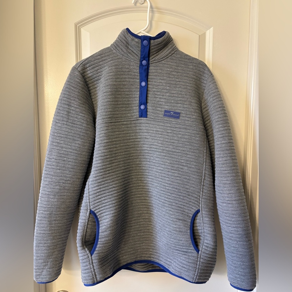 Simply Southern Gray and Blue Pullover